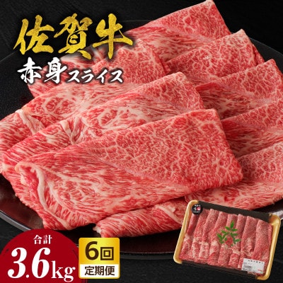 【毎月定期便】中山牧場 佐賀牛赤身スライス600g【Z121_06】全6回