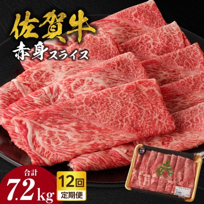 【毎月定期便】中山牧場 佐賀牛赤身スライス600g【Z121_12】全12回