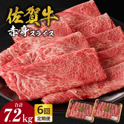 【毎月定期便】中山牧場 佐賀牛赤身スライスDX 1.2kg【Z122_06】全6回