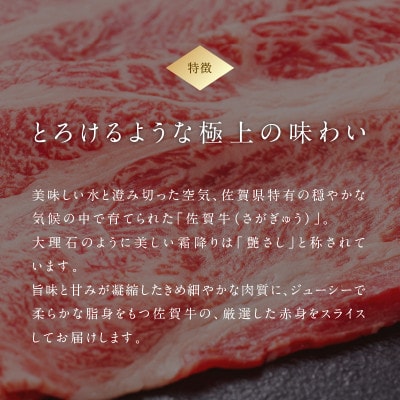 【毎月定期便】中山牧場 佐賀牛赤身スライスDX 1.2kg【Z122_12】全12回