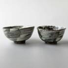 【唐津焼】中川自然坊窯　刷毛目唐津　ご飯茶碗(夫婦碗)ペアセット【C052】