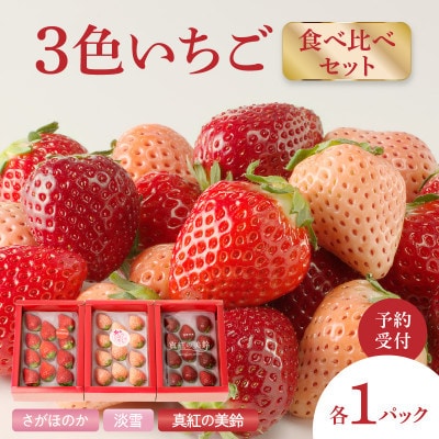 ★予約受付★豪華!3色いちご食べ比べセット【C030】