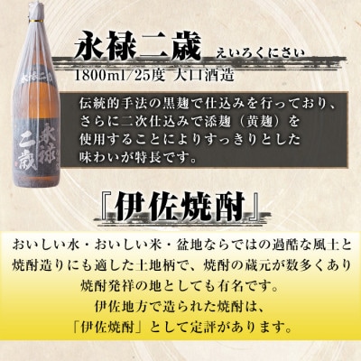 【2ヵ月毎定期便】限定焼酎と伊佐美セット!伊佐舞、伊佐美、永禄二歳(各1.8L/各1本計3本)全3回