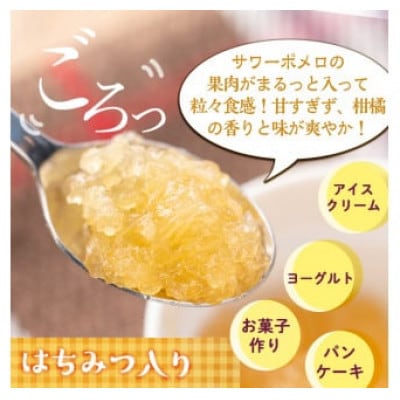【数量限定】手作りはちみつ入りサワーポメロマーマレード(計3個・各140g)