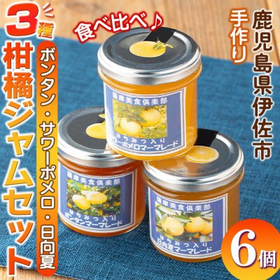 3種の柑橘ジャム食べ比べセット(計6個・ボンタン、サワーポメロ、日向夏 各140g)　isa555