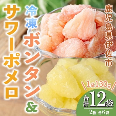冷凍ボンタン6袋と冷凍サワーポメロ6袋食べ比べセット(合計12袋・各130g) isa866