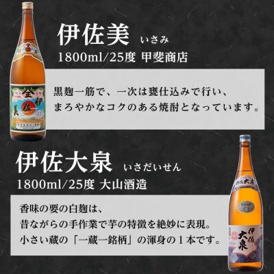 焼酎ふるさと巡りセット!伊佐美、伊佐大泉、永禄二歳(1800ml各1本・計3本)