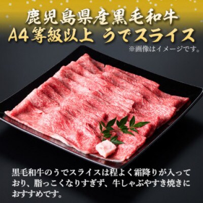 鹿児島県産黒毛和牛A4等級以上!うでスライス!(計1kg・500g×2パック)