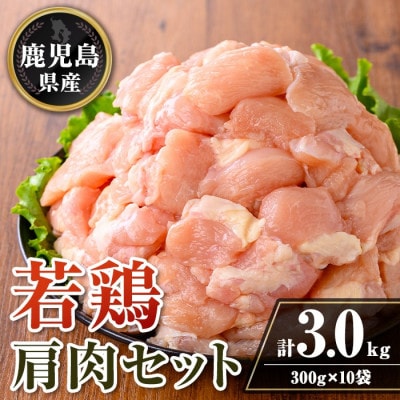 鹿児島県産 若鶏肩肉セット (計3kg・300g×10袋) isa724(伊佐市)