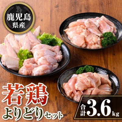 鹿児島県産 若鶏よりどりセット (合計3.6kg) isa723(伊佐市)
