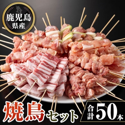 鹿児島県産焼鳥セット(合計50本) isa729(伊佐市)