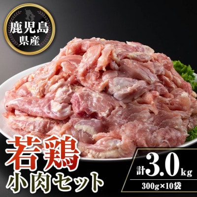 鹿児島県産若鶏小肉(せせり)セット(計3kg・300g×10P)  isa725(伊佐市)