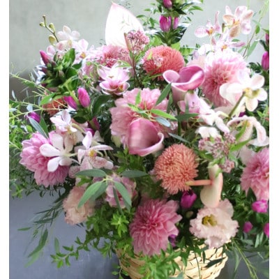 オリジナルフラワーアレンジメント (XLサイズ) 直径約40cm 季節のお花(生花)おまかせ
