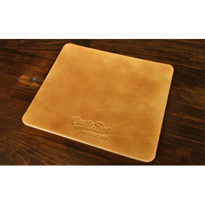 マウスパット(牛革)茶[No.5880-1071]