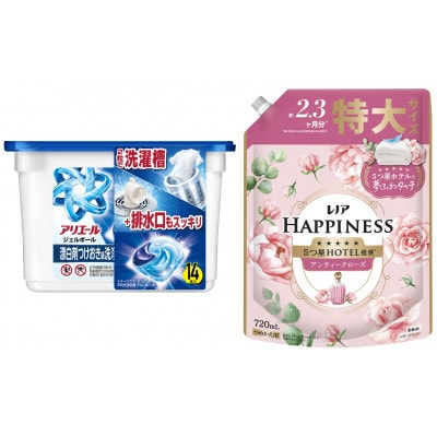 アリエール ジェルボール プロ 本体 & レノアハピネス アンティークローズ つめかえ用720mL