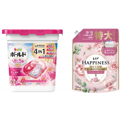 ボールド ジェルボール 4D華やかプレミアムブロッサムの香り 本体& レノアハピネスローズつめかえ用