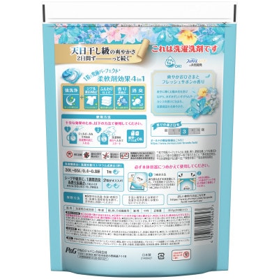 ボールド ジェルボール 4D 爽やかフレッシュサボンの香り & レノアハピネスローズつめかえ用