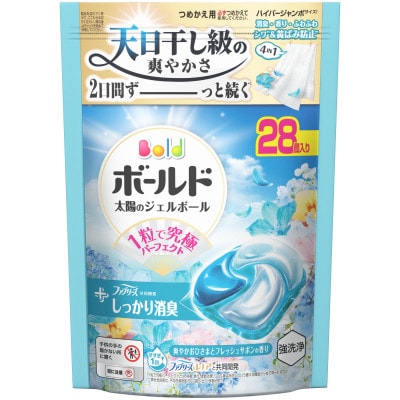 ボールド ジェルボール 4D爽やかフレッシュサボンの香り詰替用×2 & レノアハピネスローズ 詰替用