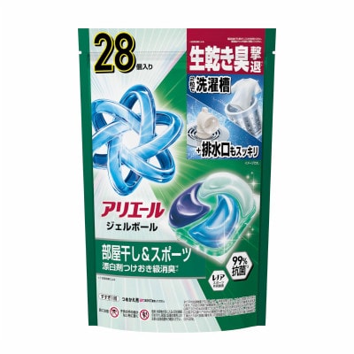 アリエール ジェルボールプロ部屋干し 28個入×2 & レノア ホワイトティー 720mLつめかえ用