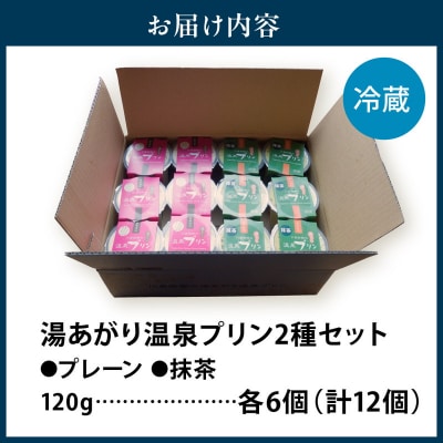 湯あがり温泉プリン 2種類 各120g×6個 計12個