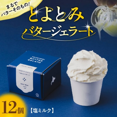 とよとみバタージェラート【塩ミルク12個セット】