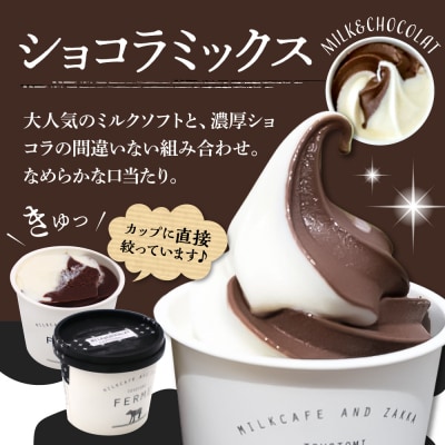 とよとみ牛乳ソフトクリーム【ショコラミックス 120ml×12個】