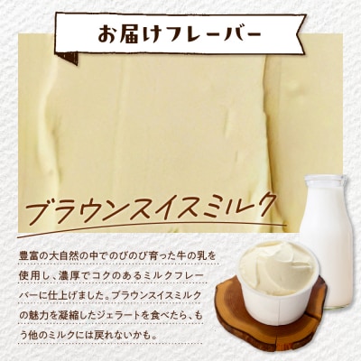 E.den(エデン) 豊富牛乳ジェラート ブラウンスイスミルク 100ml×6個