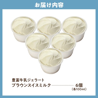 E.den(エデン) 豊富牛乳ジェラート ブラウンスイスミルク 100ml×6個