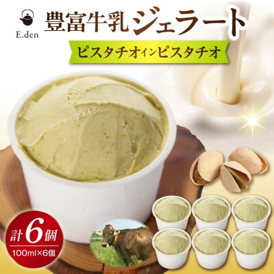 E.den(エデン) 豊富牛乳ジェラート ピスタチオインピスタチオ 100ml×6個