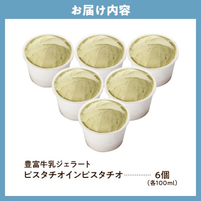 E.den(エデン) 豊富牛乳ジェラート ピスタチオインピスタチオ 100ml×6個