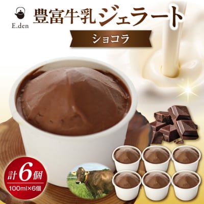 E.den(エデン) 豊富牛乳ジェラート ショコラ 100ml×6個