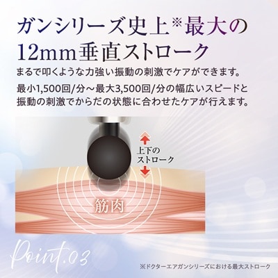 ドクターエア リカバリーガン PROブラック(プレゼント/振動/伸びるアーム)