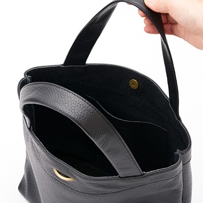 Coquette イタリアンレザー・日本製/ミニトートバッグ(ブラック)