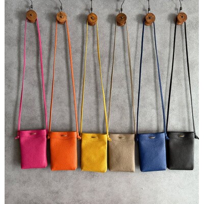 Coquette イタリアンレザー・日本製/ミニショルダーバッグ(ブラック)