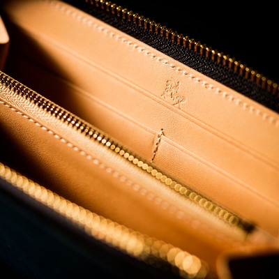 【ココマイスター】COCOMEISTER ブライドル グランドウォレット(モスグリーン)