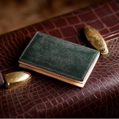 【ココマイスター】COCOMEISTER ブライドル 名刺入れ(モスグリーン)