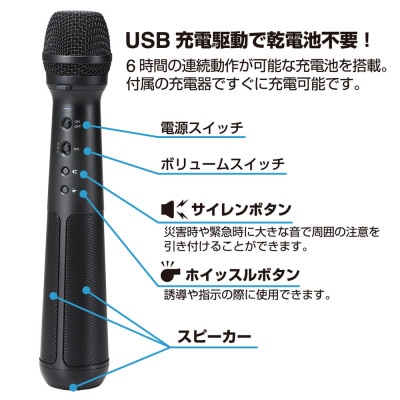 マイク型拡声器　スピーカー付きマイク　SPMC10