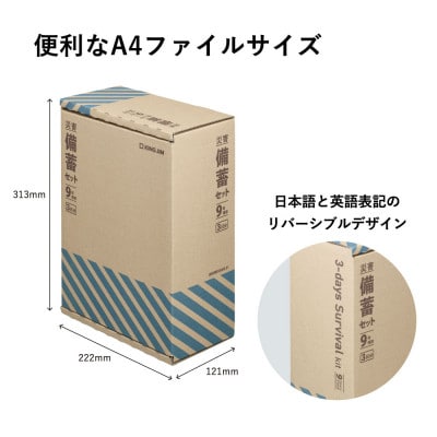 災害備蓄セット9年保存(3日分) BCS-500
