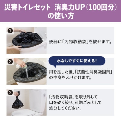 災害トイレセット 消臭力UP(100回分)TLS-500