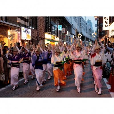 神田阿波おどり観覧チケットと飲食券8000円分+うちわ付きセット