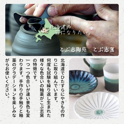 【北海道のやきもの】こぶ志窯　玉虫釉コーヒーC/S【03103】