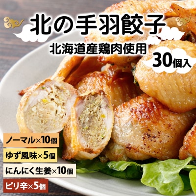 北海道産鶏肉を使った手羽先餃子30個セット(5個×6袋)≪配送地域限定≫