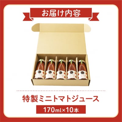 ≪数量限定≫ 特製ミニトマトジュース【170ml】10本セット