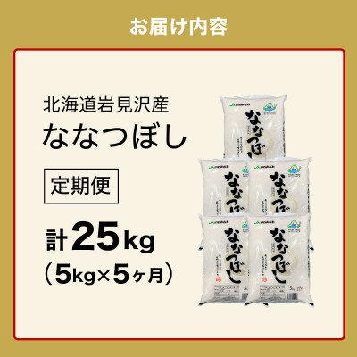 令和7年産 「15年連続最高評価特A獲得」岩見沢米「ななつぼし」【25㎏】【定期便】