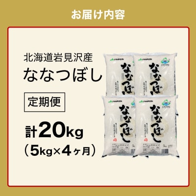 令和7年産「15年連続最高評価特A獲得」岩見沢米「ななつぼし」【計20kg】【定期便】