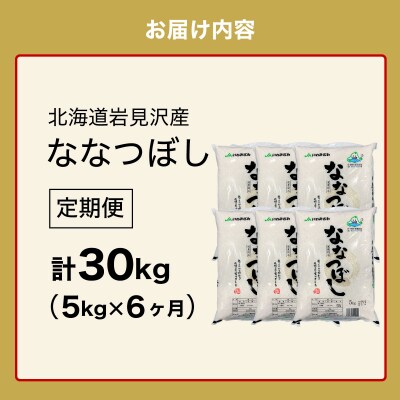 令和7年産「15年連続最高評価特A獲得」岩見沢米「ななつぼし」【計30kg】【定期便】