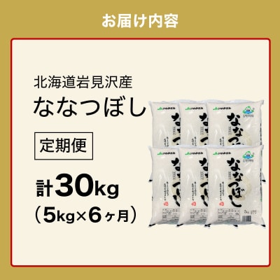 令和7年産「15年連続最高評価特A獲得」岩見沢米「ななつぼし」【計30kg】【定期便】