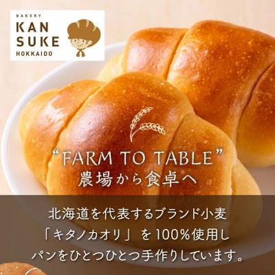 ＜定期便6回＞キタノカオリ小麦のおまかせパン詰め合わせ(計16個/1セット)[ベーカリーカンスケ]