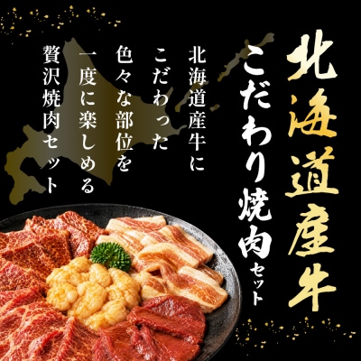 北海道産牛 色々な部位 焼肉セット 750g (150g×5袋)【a163-046】