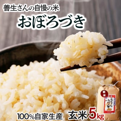 <令和8年産>善生さんの自慢の米 玄米おぼろづき 5kg【a104-100】